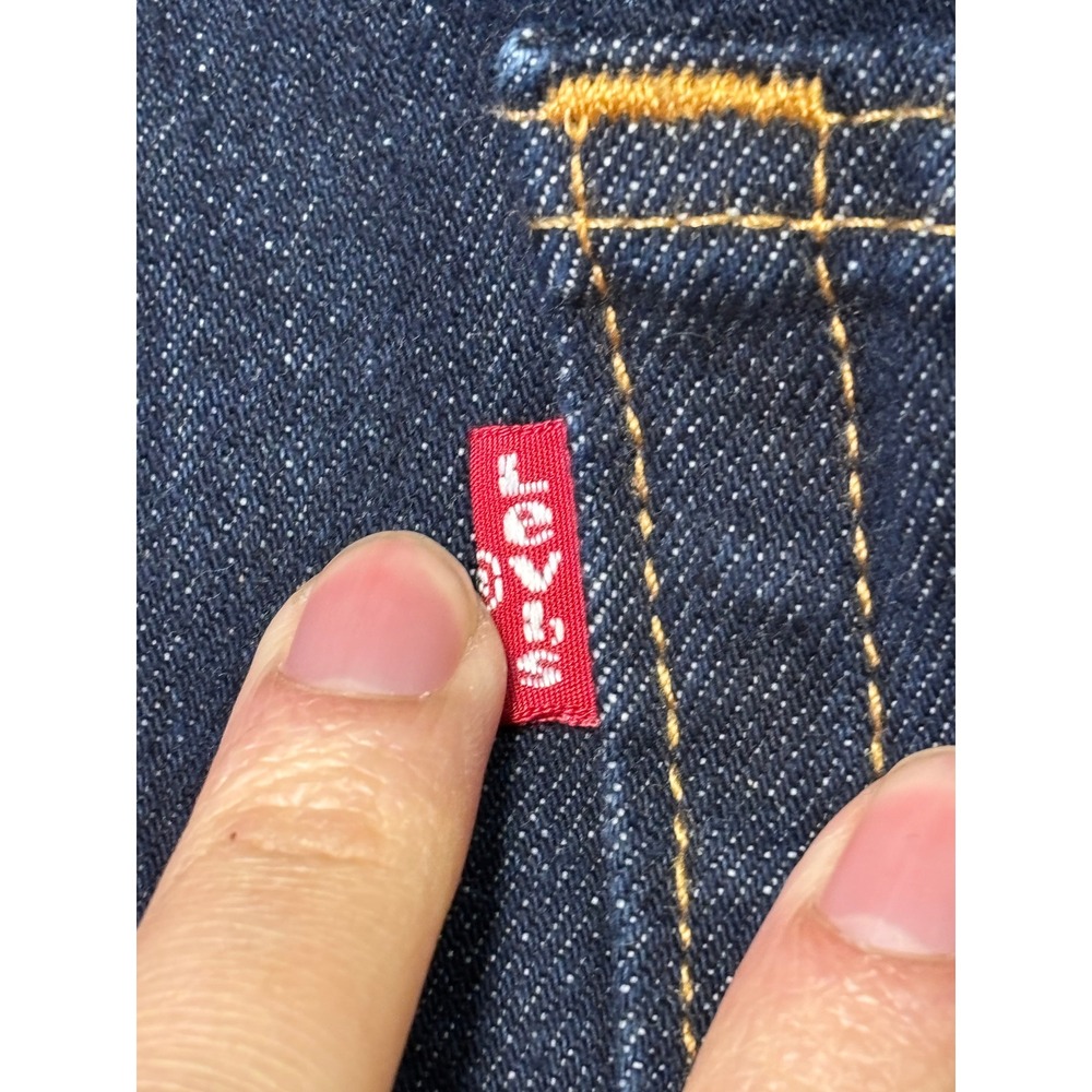 Levis 505 Regular Fit Straight Leg Jeans Mens 42x26 Dark Wash Indigo Denim - Picture 9 of 15